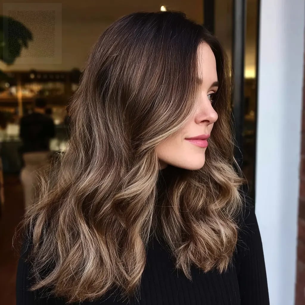 Dark Brown To Blonde Balayage With Face-Framing, Close-Up Take Dark Brown To Blonde Balayage With Face-Framing, Close-Up Take — Balayage on Long Hair