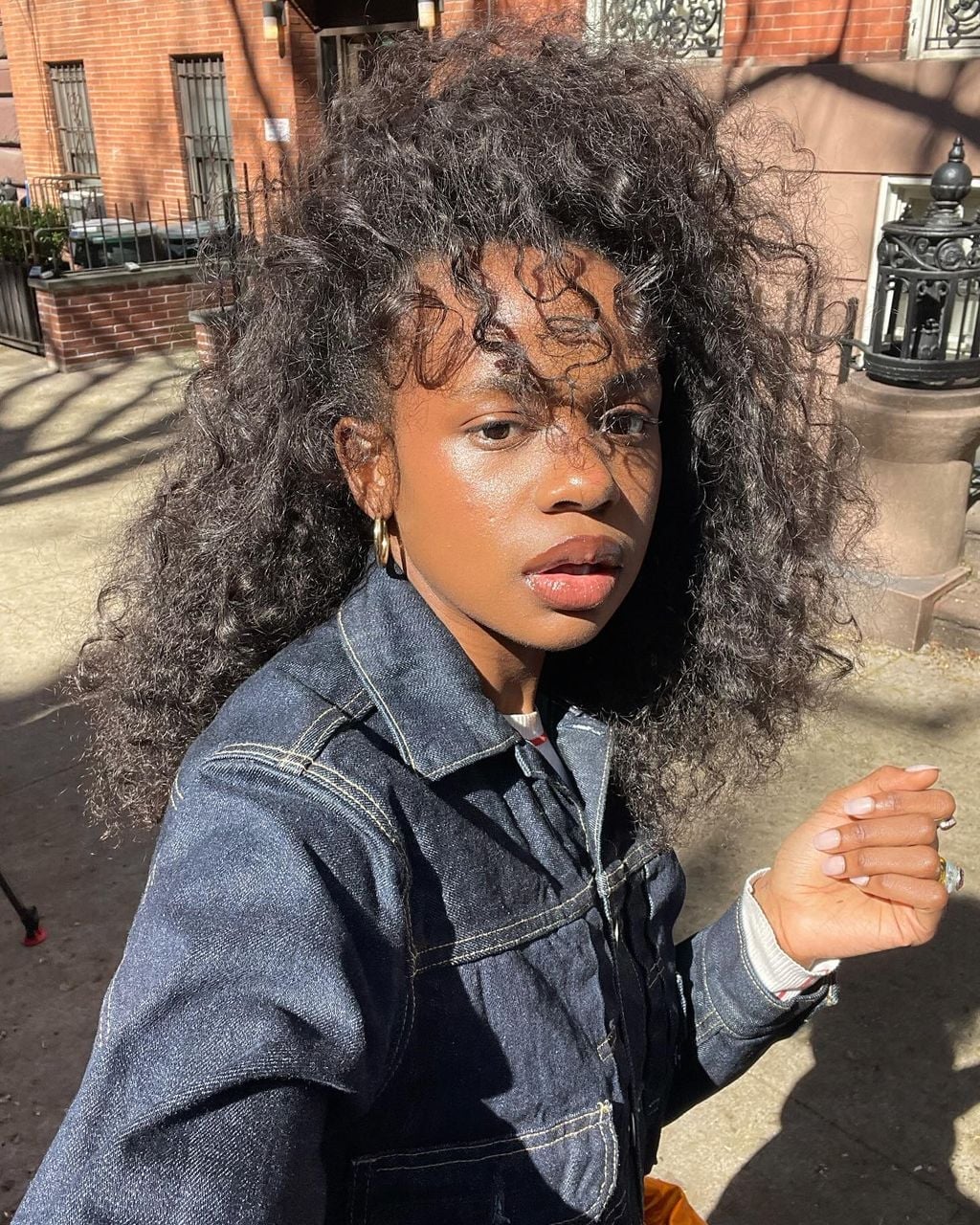 Mid-Back Curly Hair With Face-Framing Bangs — Bangs for Curly Hair