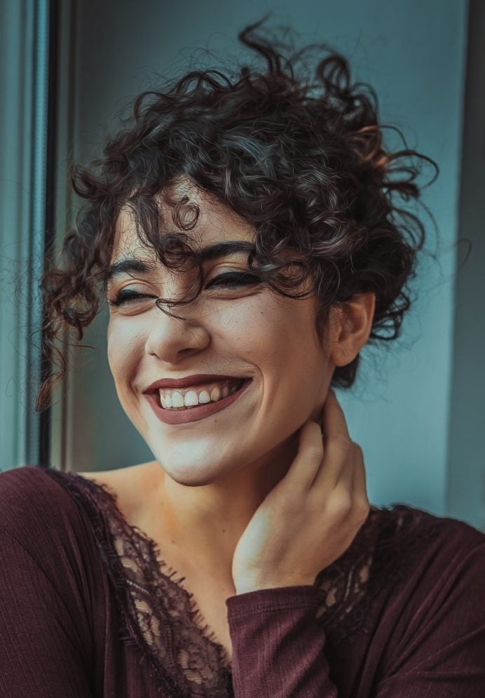 Fine Curly Pixie With Textured Bangs — Bangs for Curly Hair