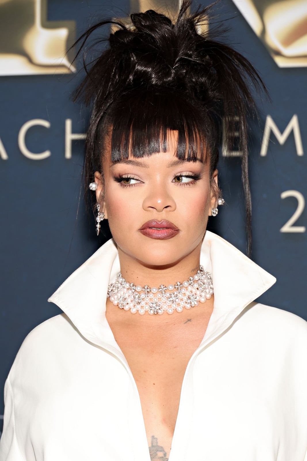 Updo With Wispy Bangs Updo With Wispy Bangs — Bangs Trends
