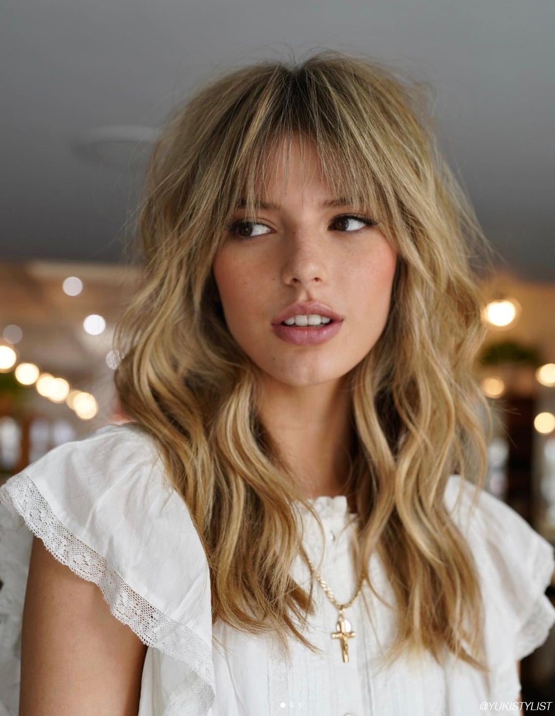 Collarbone Shag With Wispy Bangs Collarbone Shag With Wispy Bangs — Bangs Trends