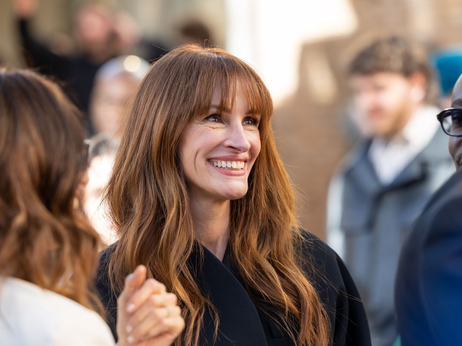 Auburn Bardot Bangs With Natural Waves
