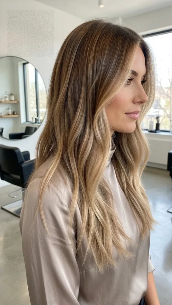 Collarbone Beige Blonde Balayage Collarbone Beige Blonde Balayage