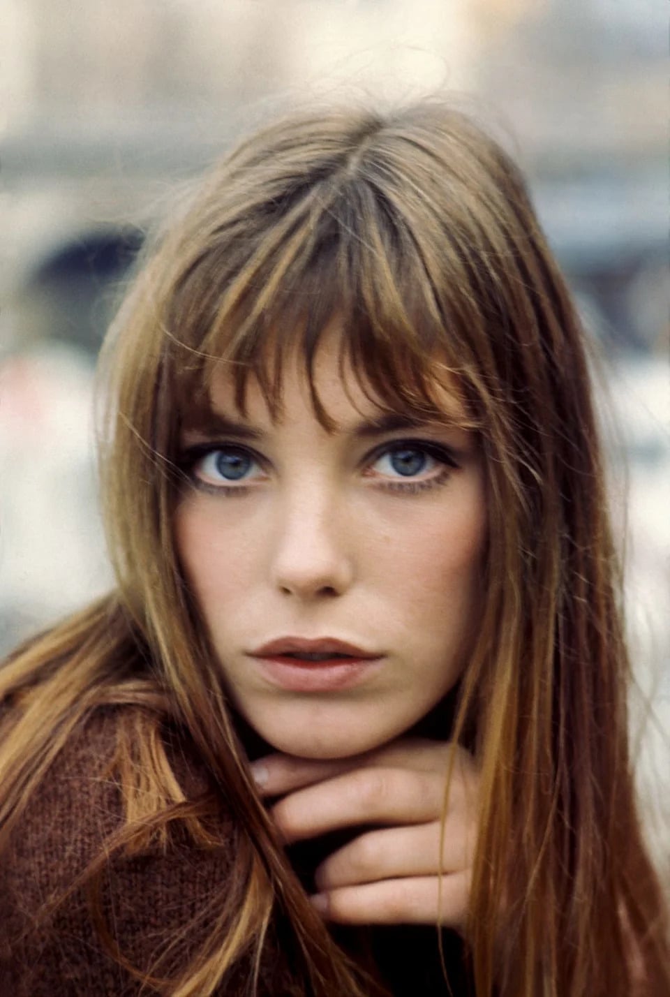 Mid-Back Layers With Feathered Birkin Bangs, Wavy Mid-Back Layers With Feathered Birkin Bangs, Wavy