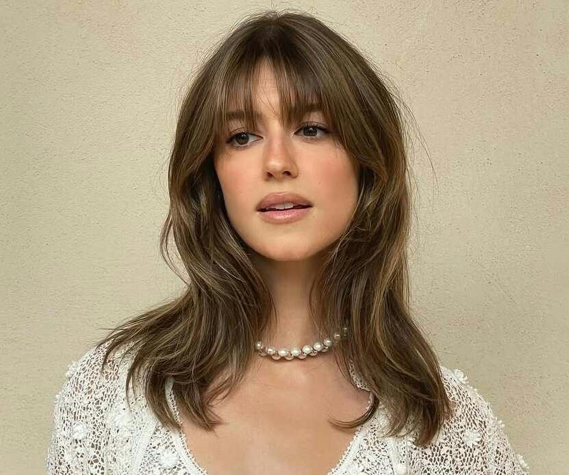 Shoulder Length Shag With Birkin Bangs Shoulder Length Shag With Birkin Bangs