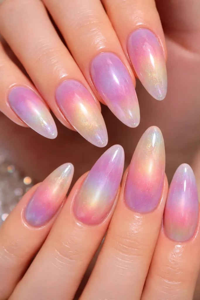 Long Almond French Nails With 3D Hearts And Teddy Bears — Birthday Nails Almond