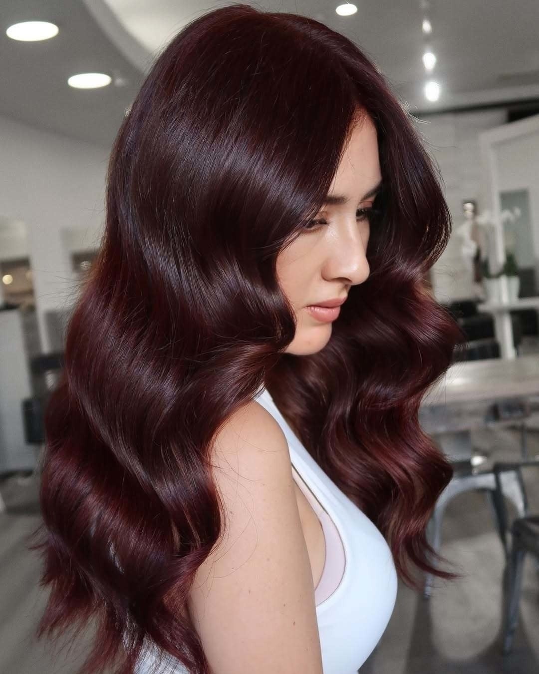 Collarbone Length Wavy Bob Collarbone Length Wavy Bob — Black Cherry Hair