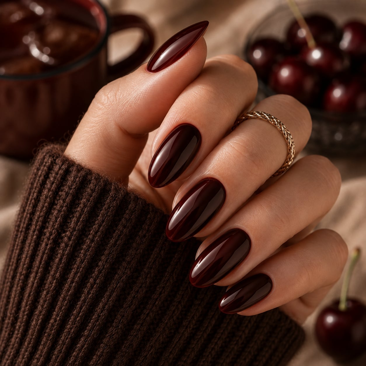 Dark Cherry Nails – Designs, Colors & Tutorial