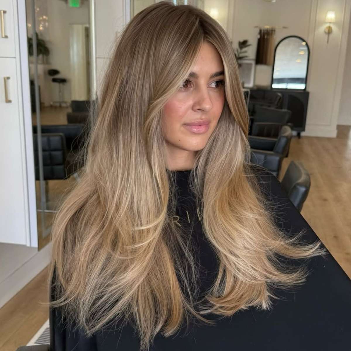 Mid-Back Brown Butter Blonde Balayage — Blonde Hair Colors