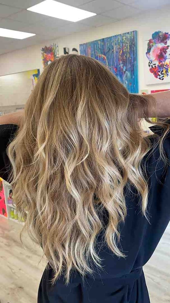 Mid-Back Ash Blonde Balayage Air Dried — Blonde Hair Colors