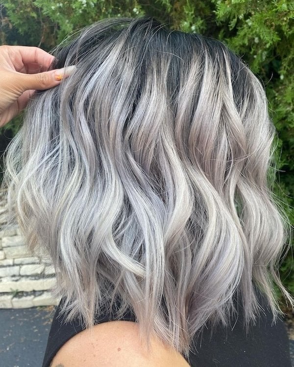 Chin Length Icy Silver Blonde Bob — Blonde Hair Colors