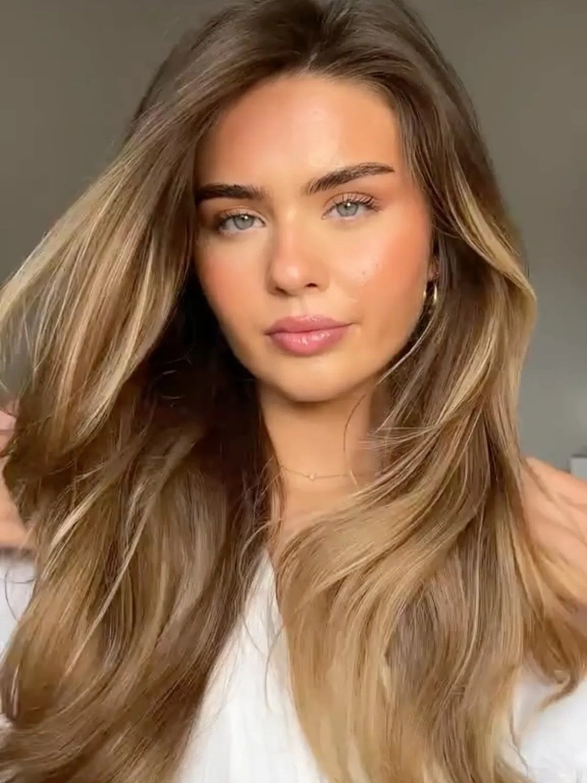 Collarbone Dark Blonde With Face-Framing Highlights Collarbone Dark Blonde With Face-Framing Highlights — Blonde with Highlights Hair