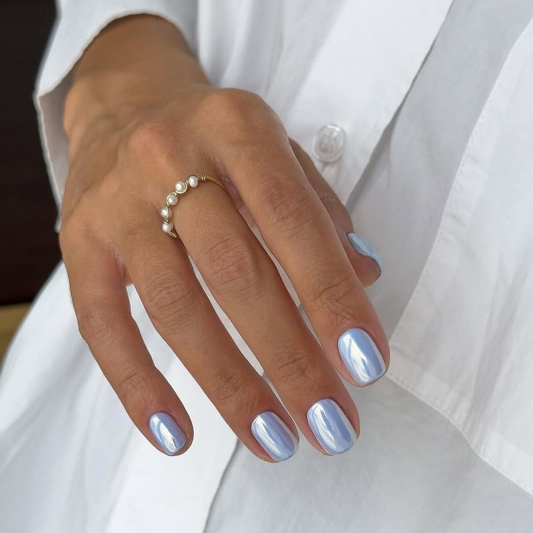 Forget Butter Yellow—It's a Sky Blue Mani Summer | Vogue