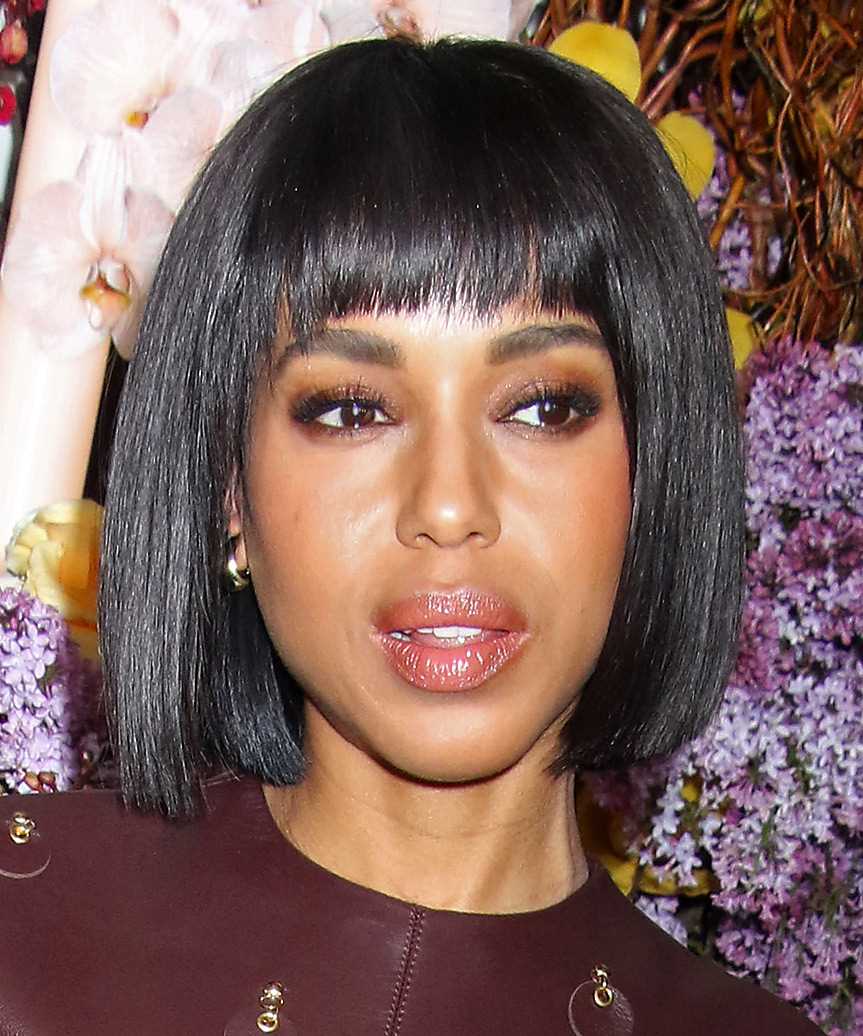 Dark Brown Blunt Bob With Subtle Highlights Dark Brown Blunt Bob With Subtle Highlights — Blunt Bangs