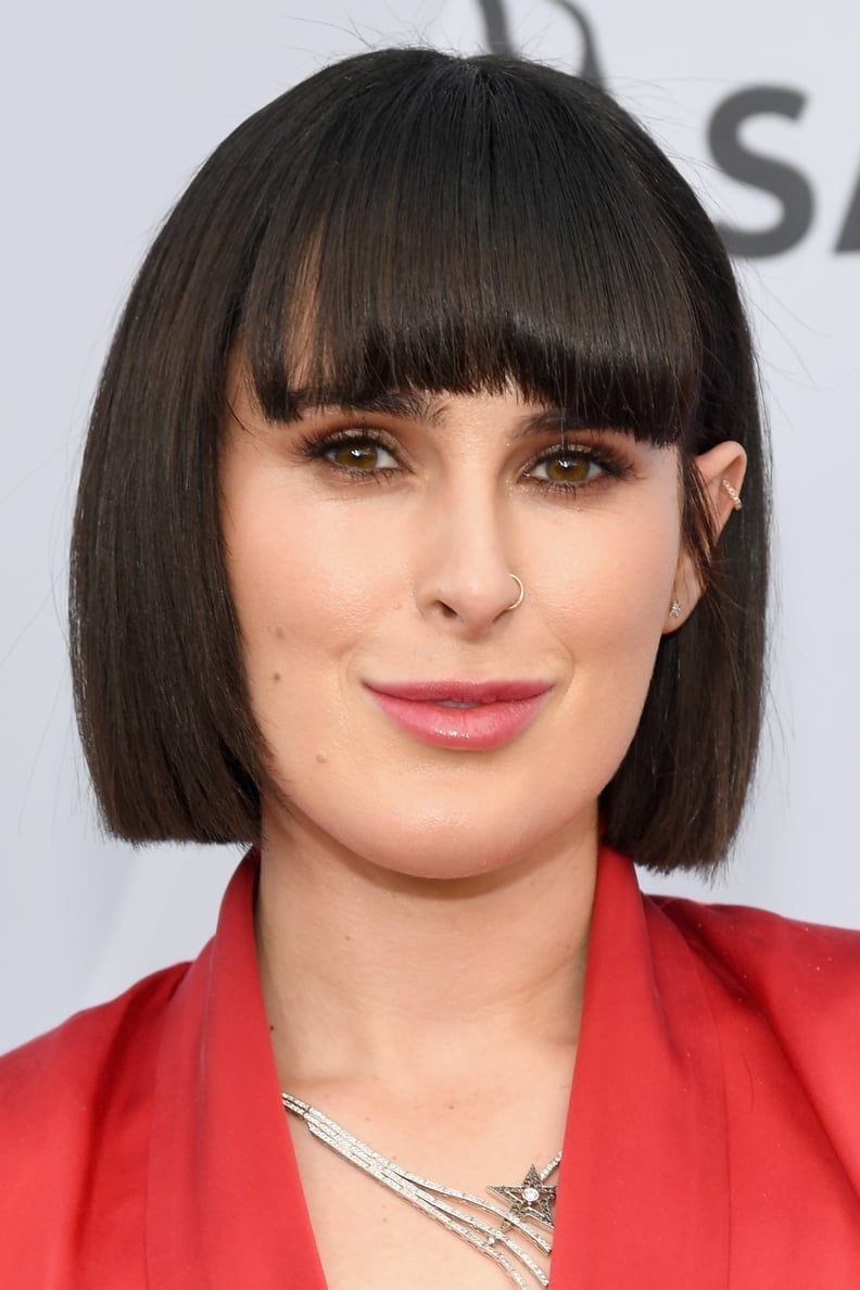 Sleek Black Bob With Blunt Fringe Sleek Black Bob With Blunt Fringe — Blunt Bangs