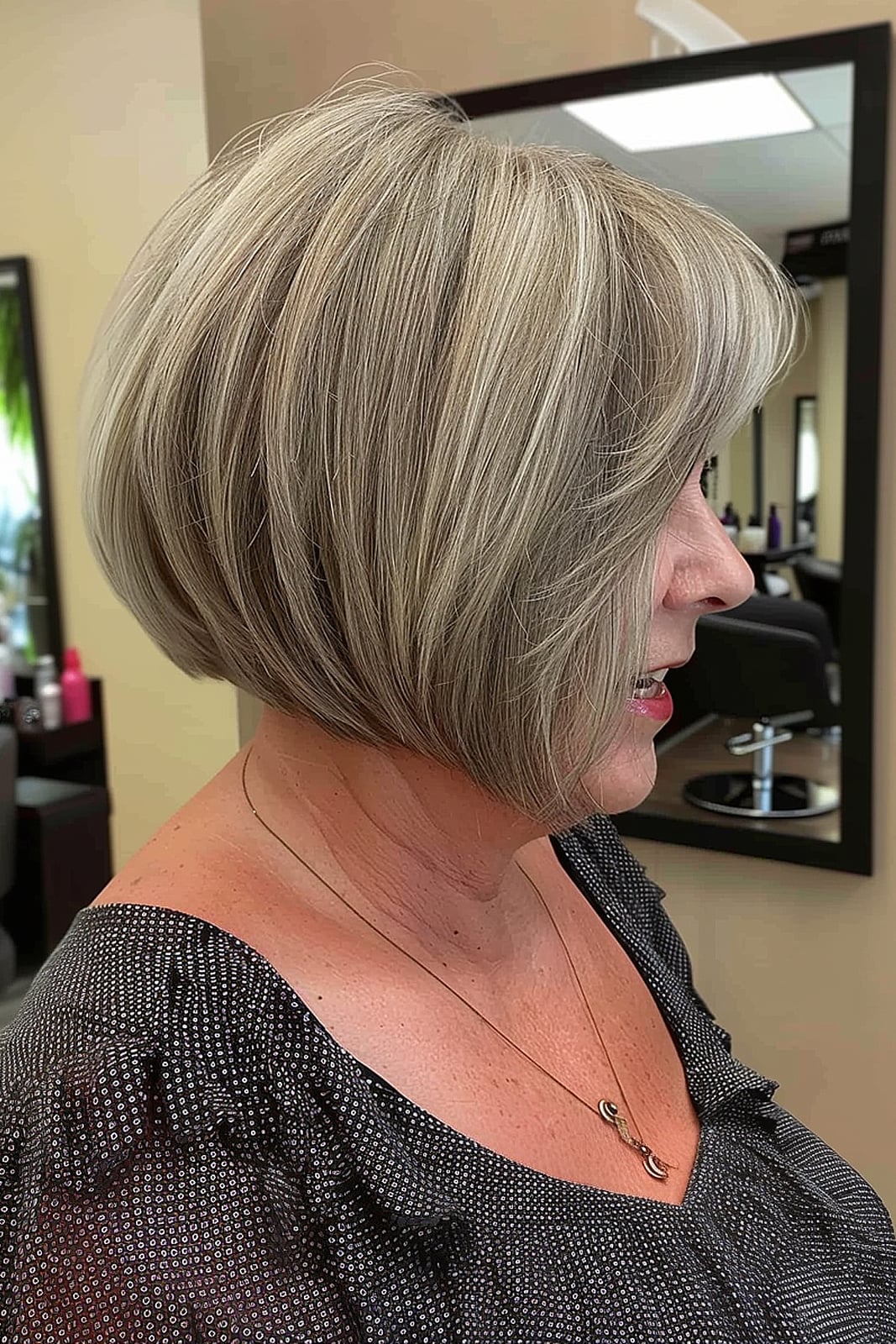 Layered Chin Bob With Crown Volume Layered Chin Bob With Crown Volume — Bob for Women Over 60