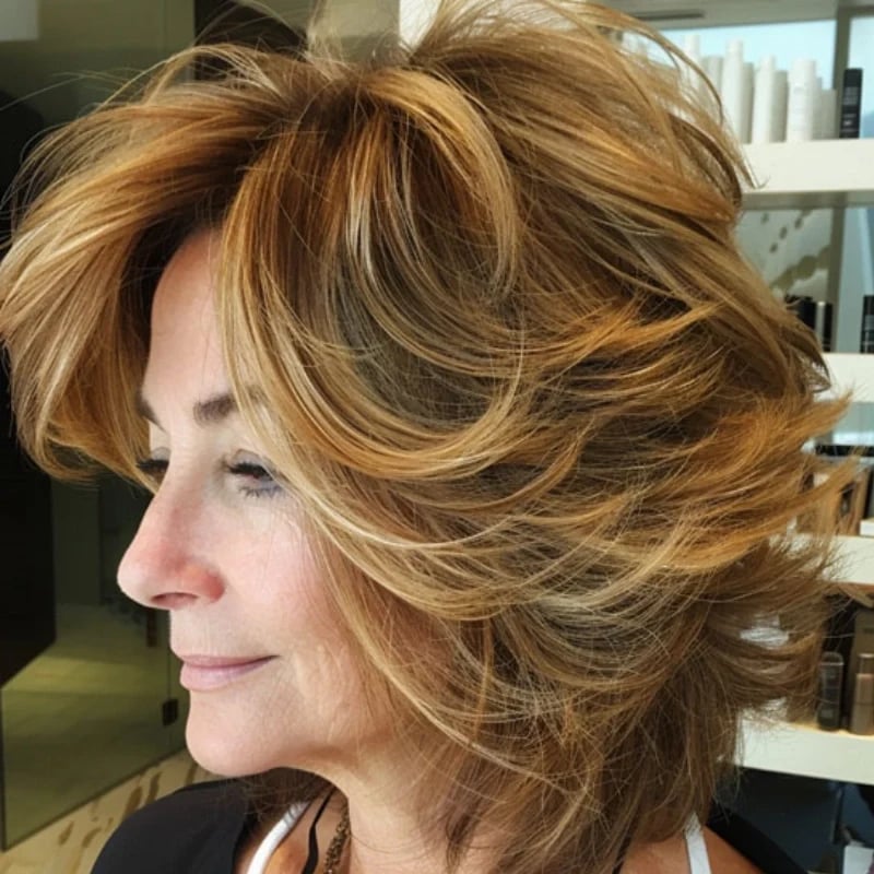 Shoulder Length Bob With Voluminous Layers Shoulder Length Bob With Voluminous Layers — Bob for Women Over 60