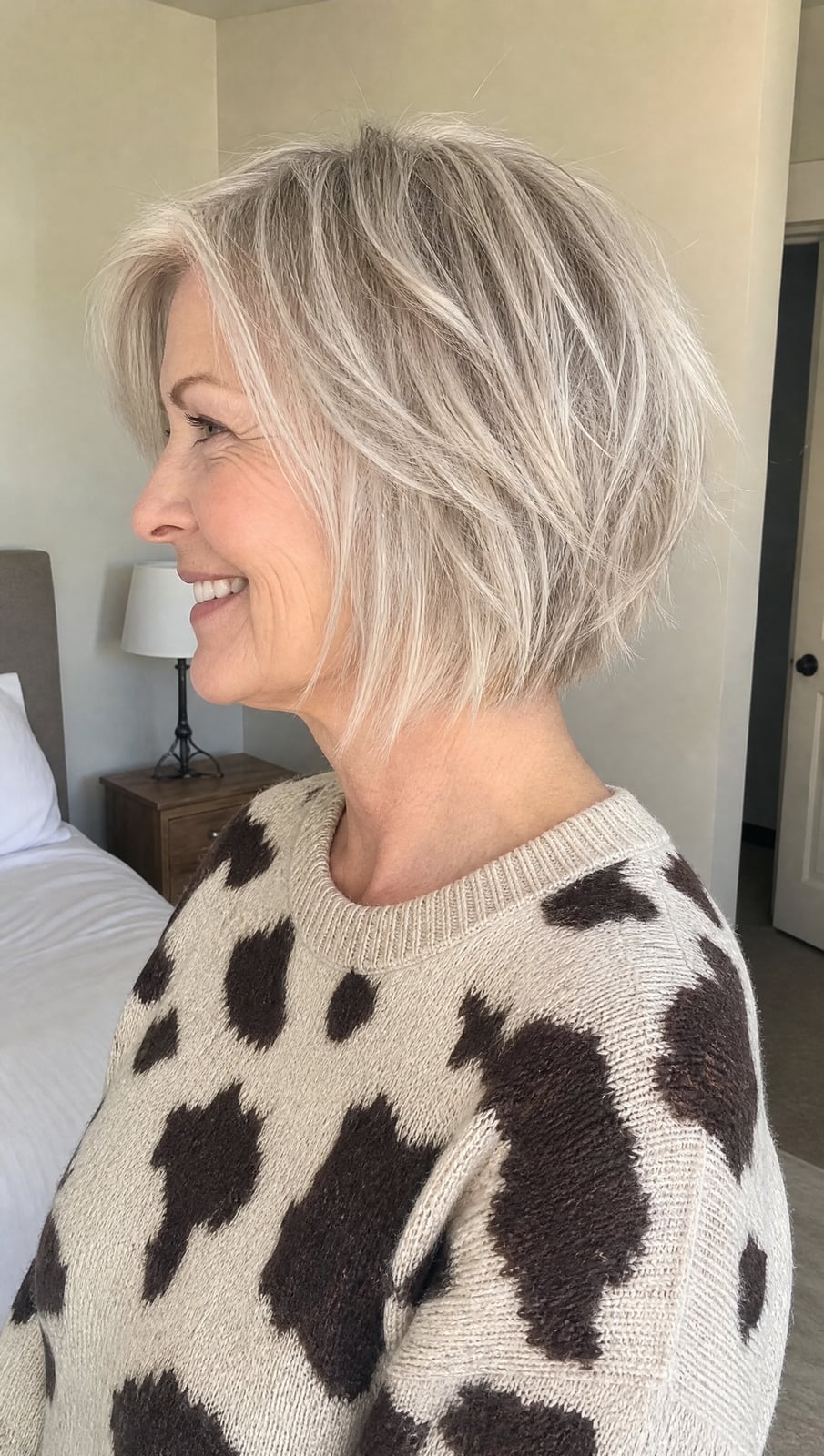 Angled Chin Bob With Textured Layers Angled Chin Bob With Textured Layers — Bob for Women Over 60