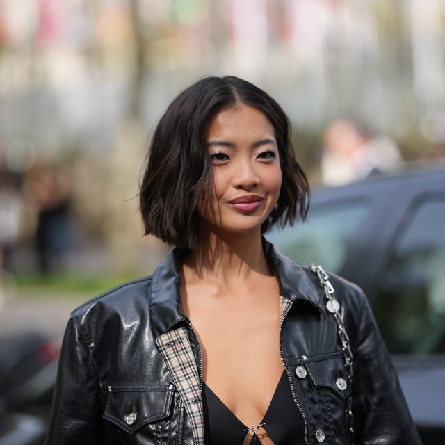 Dark Brown Bob With Tousled Curtain Bangs — Bob Haircuts