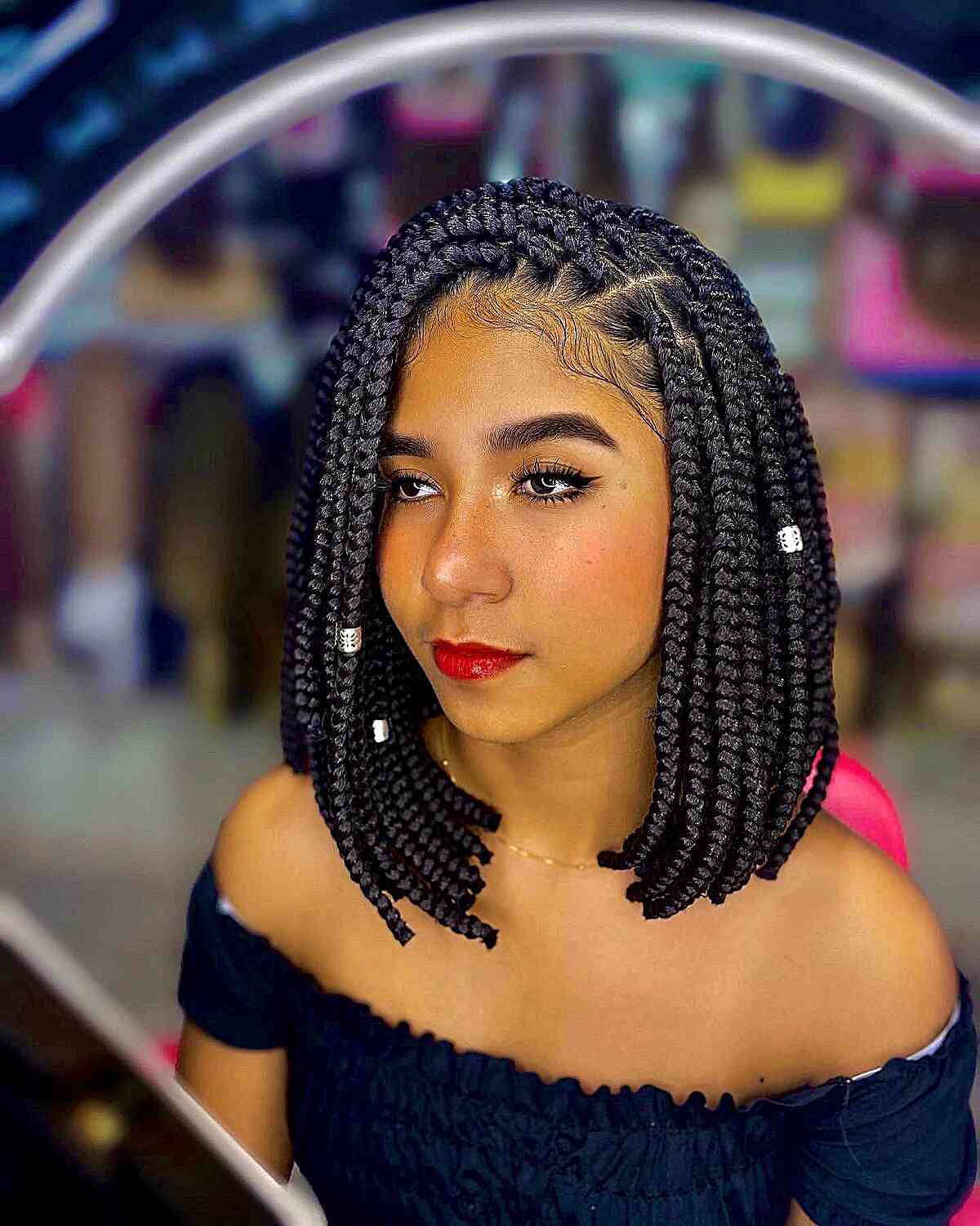Box Braids 2027 for Collarbone Length Styles