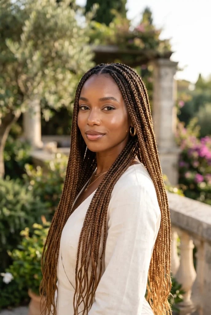 Box Braids 2027 for Collarbone Length Styles