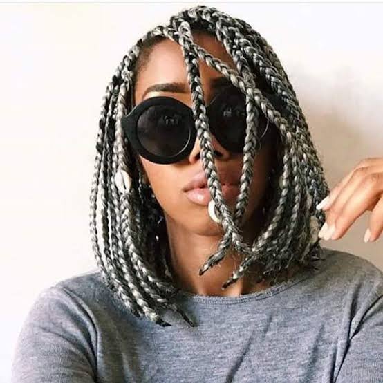Collarbone Two-Tone Braids — Braids for Short Hair