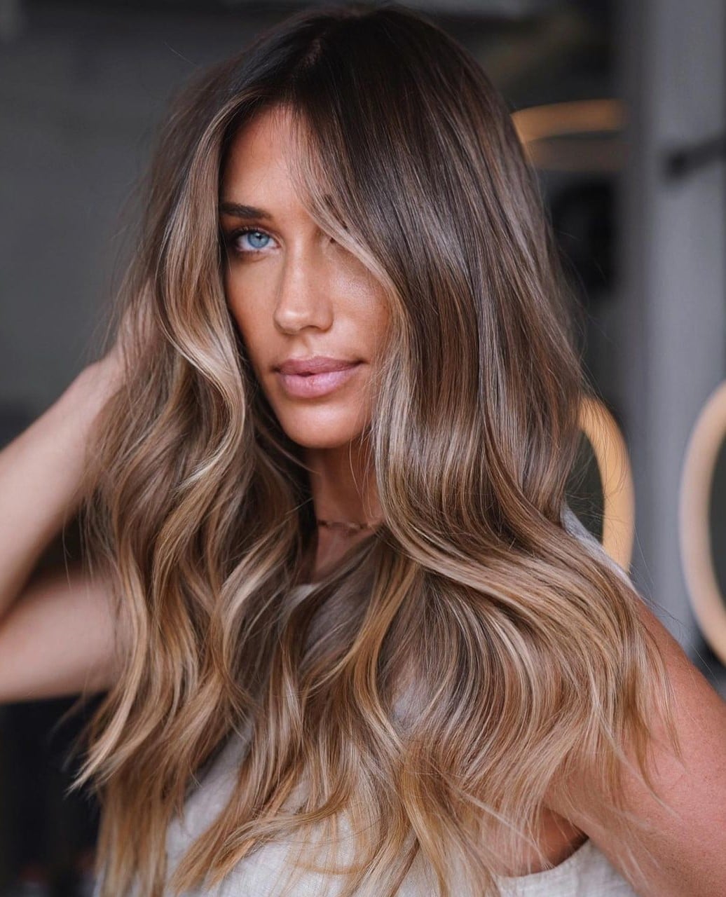 Medium Brown Base With Blonde Balayage Highlights — Bronde Hair