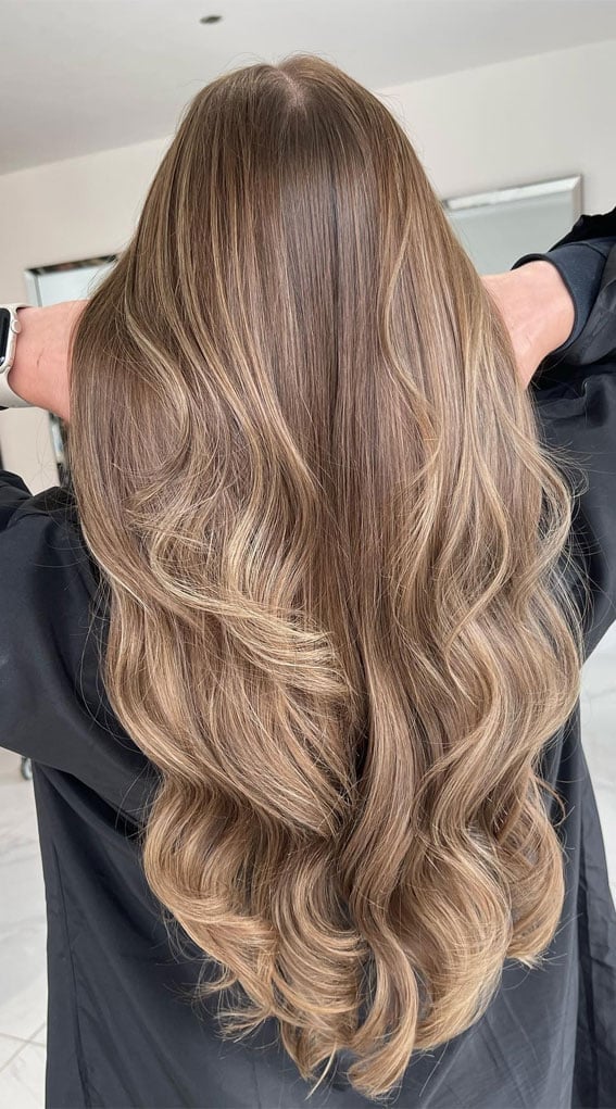 Mid-Back Honey Bronde Balayage — Bronde Hair