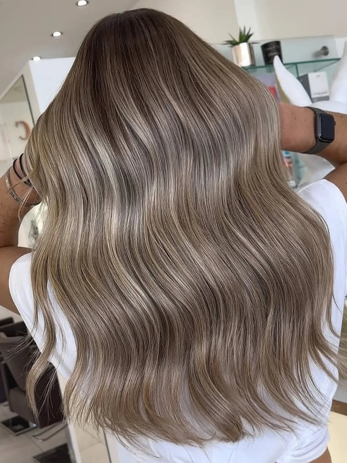 Ash Blonde With Dark Blonde Highlights Blend — Bronde Hair