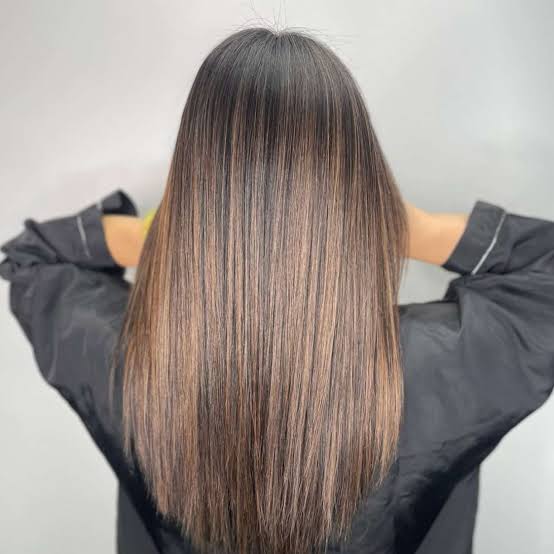 Sleek Dark Brown With Ash Blonde Highlights Sleek Dark Brown With Ash Blonde Highlights — Brunette Hair Colors