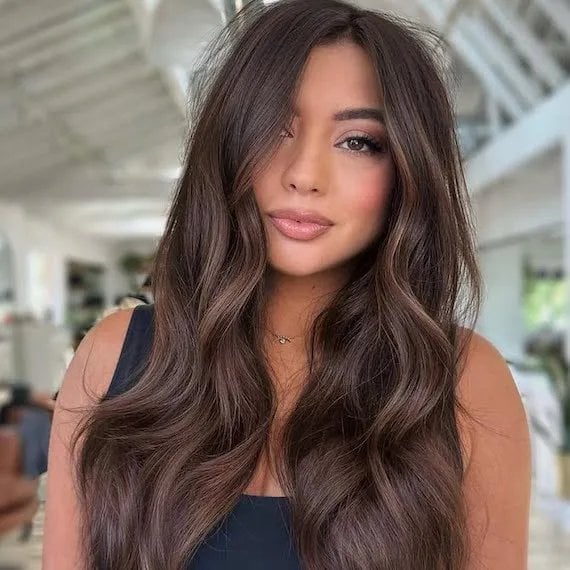 Medium Brown Ash Blonde Balayage Collarbone Medium Brown Ash Blonde Balayage Collarbone — Brunette Hair Trends
