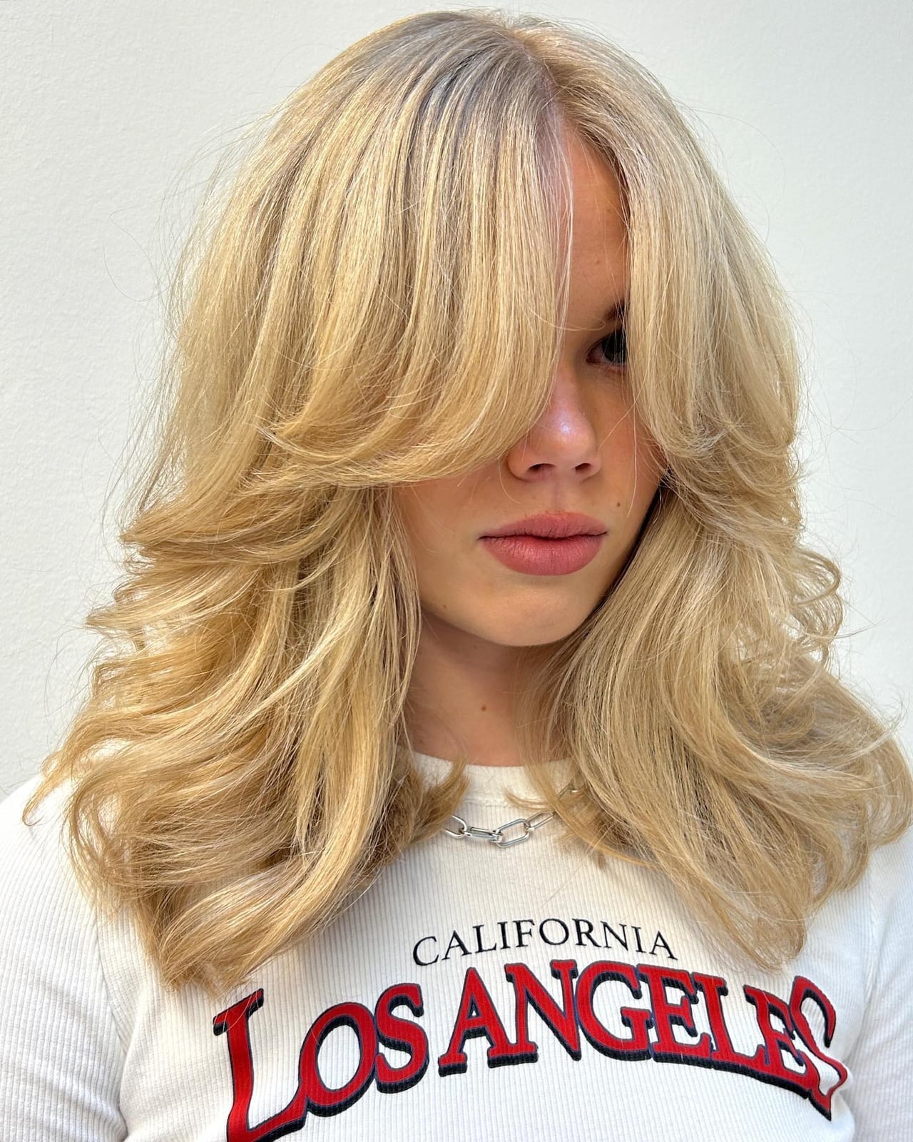 Shoulder Length Ash Blonde Butterfly — Butterfly Haircut