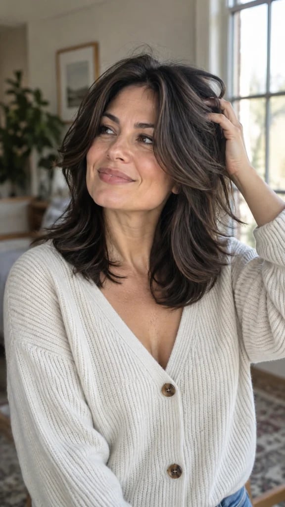 Collarbone Butterfly With Face-Framing Layers — Butterfly Haircut