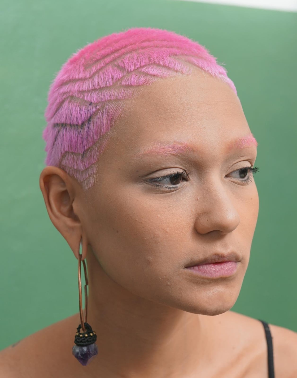 Ash Blonde Buzz Cut With Micro Bangs — Buzz Cut for Women