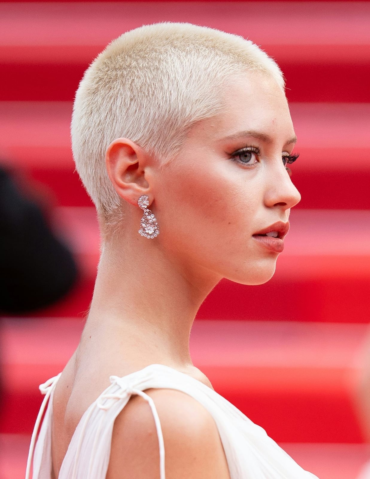 Platinum Blonde Air Dried Buzz Cut — Buzz Cut for Women