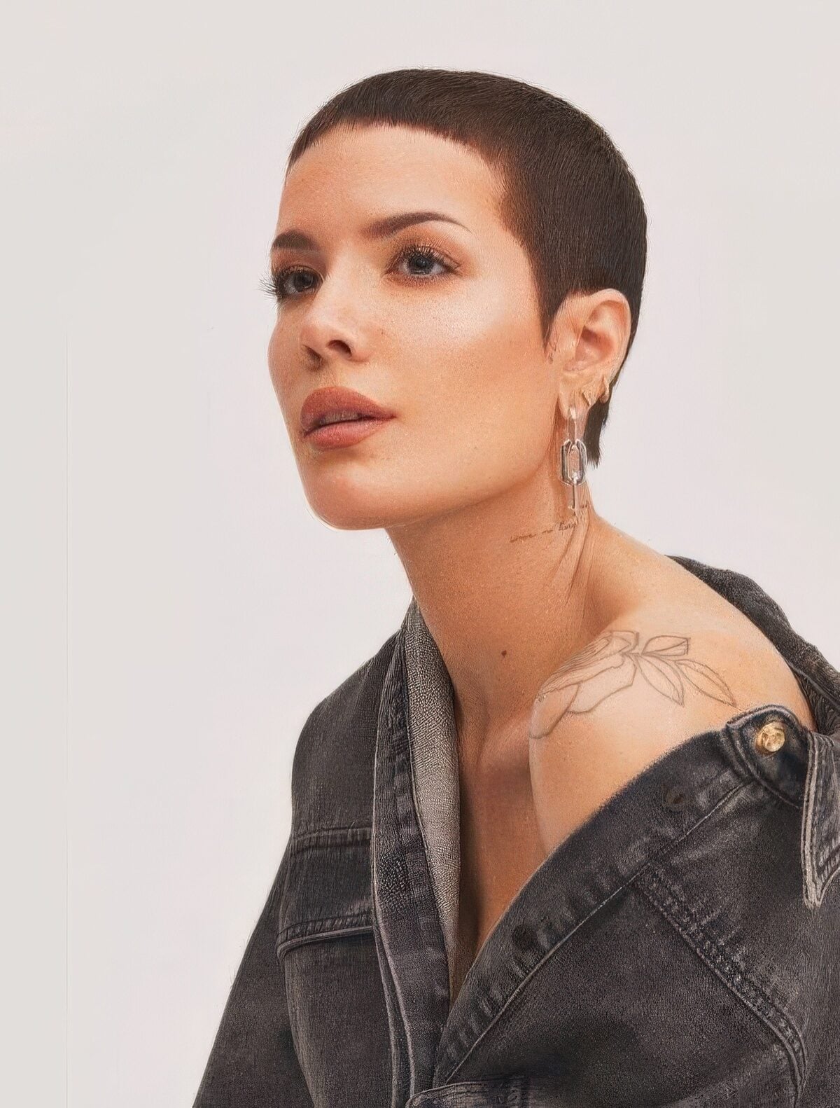 Naturally Styled Dark Brown Buzz Cut — Buzz Cut for Women