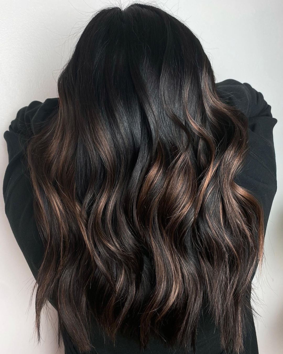 Mid-Back Dark Brown With Warm Highlights, Long Layers — Candlelit Brunette