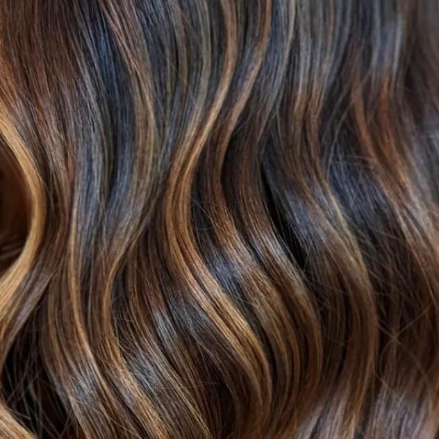 Collarbone Dark Brown With Caramel Highlights Collarbone Dark Brown With Caramel Highlights — Caramel Brown Hair