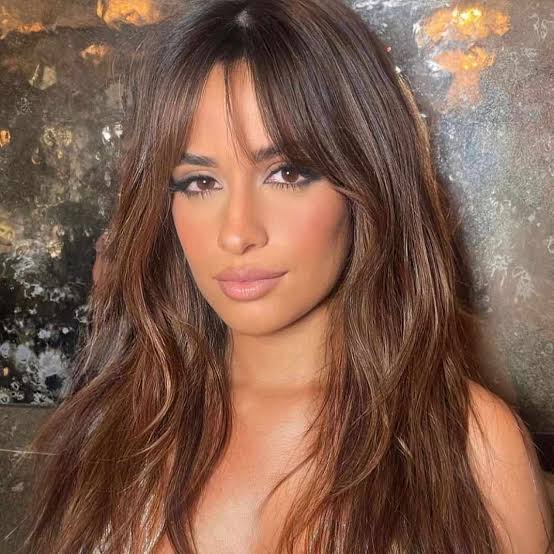 Collarbone Dark Brown With Caramel Waves — Caramel Highlights