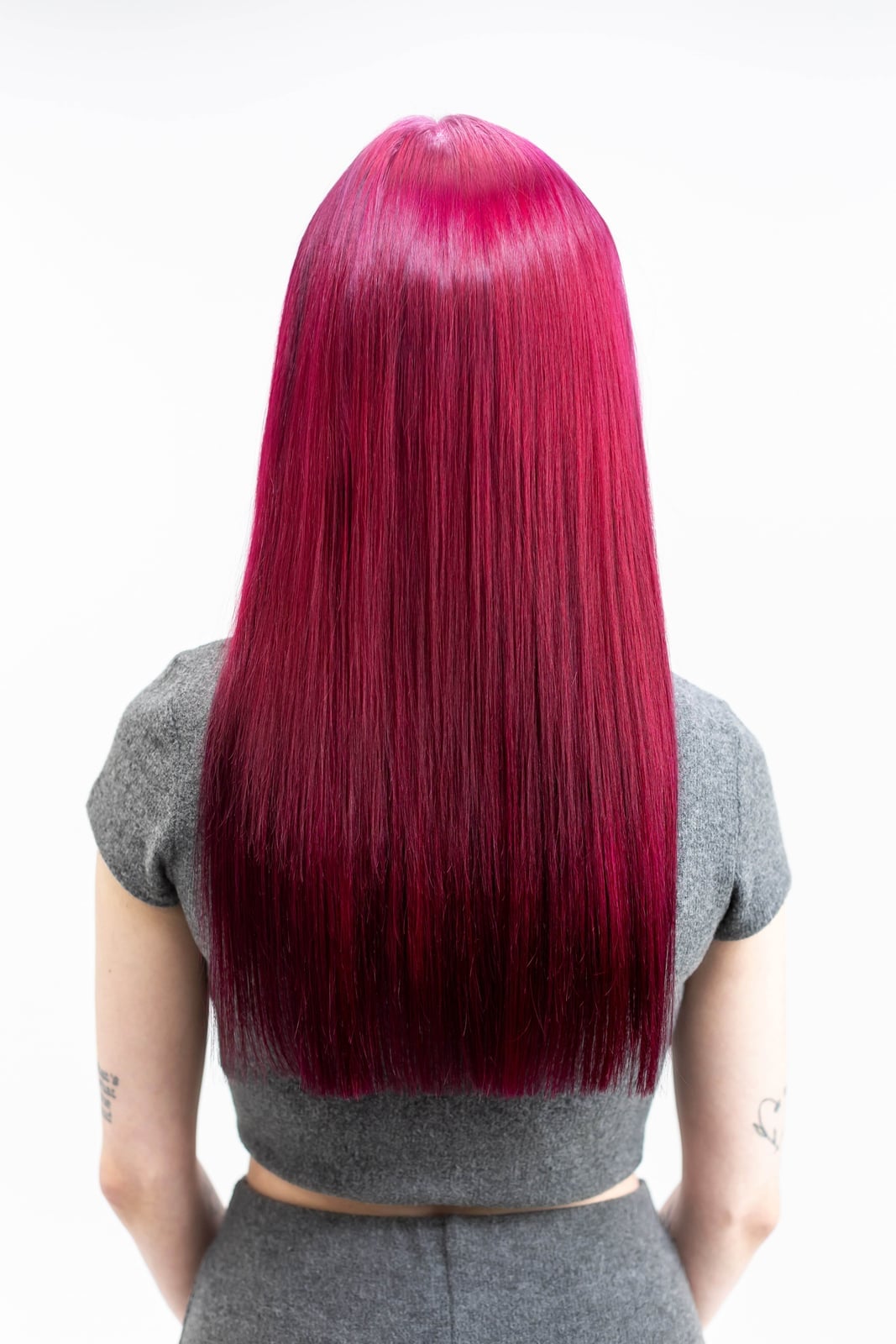 Vibrant Cherry Red Blunt Cut — Cherry Red Hair