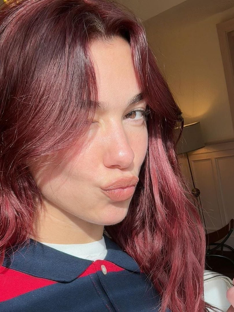 Muted Cherry Red With Pinkish Tones — Cherry Red Hair