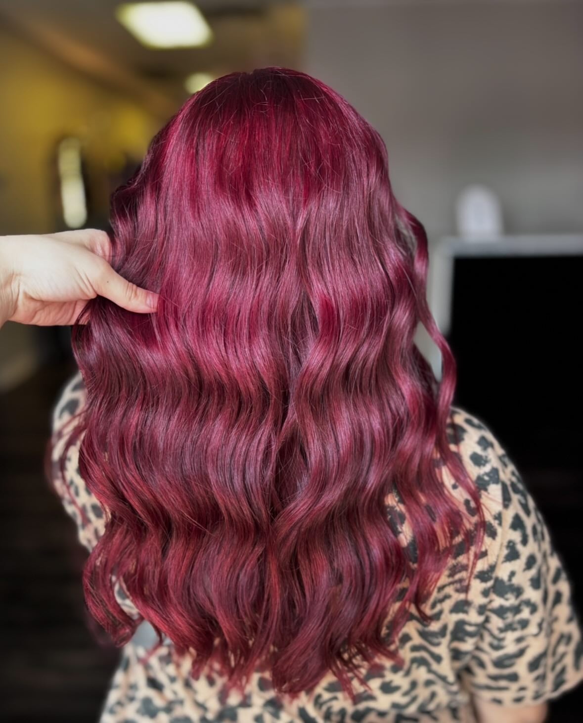 Deep Cherry Red With Subtle Dimension — Cherry Red Hair
