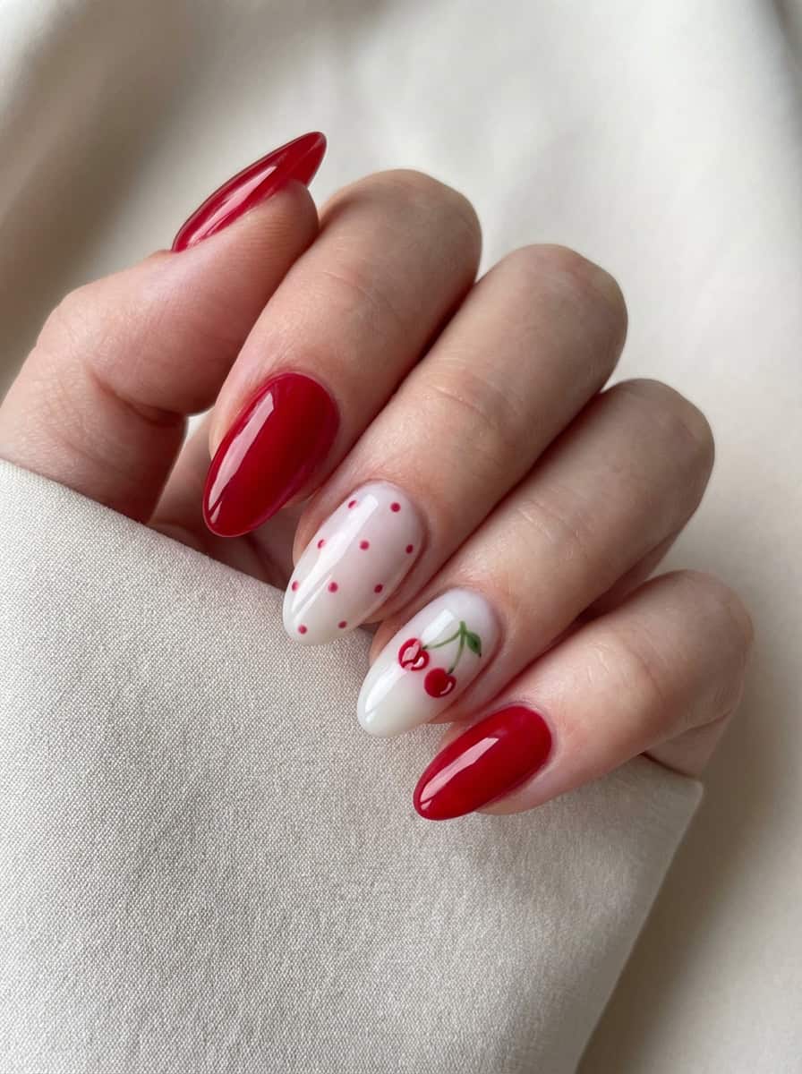 28 Cute Red Nail Art Ideas: Fun Ways to Rock Bold Manicures This Spring - We Heart Nail Designs
