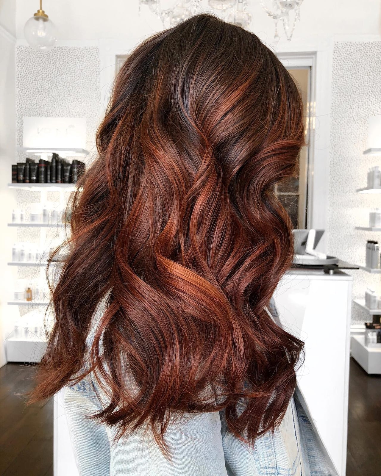 Collarbone Lob With Face-Framing Red Undertones — Chestnut Red Hair