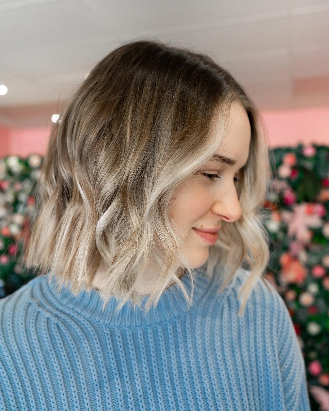Collarbone Bob With Face Framing Layers — Choppy Bob