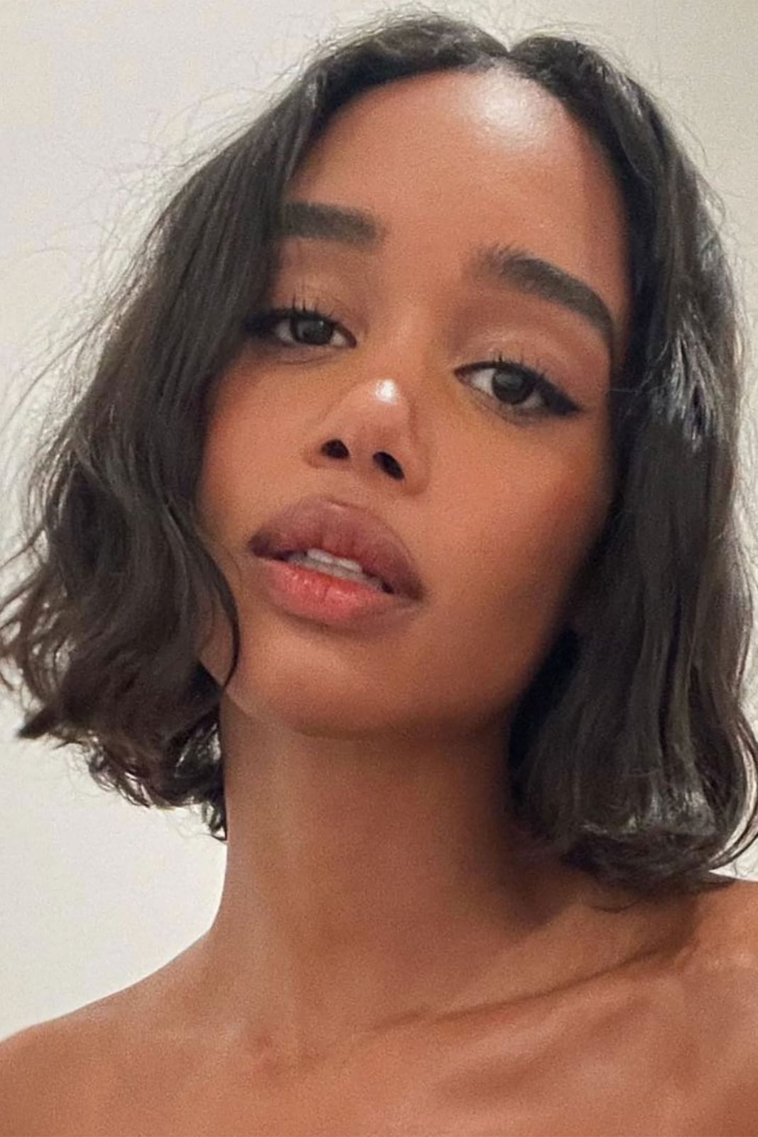 Chin Length Bob With Air Dried Wavy Finish — Choppy Bob