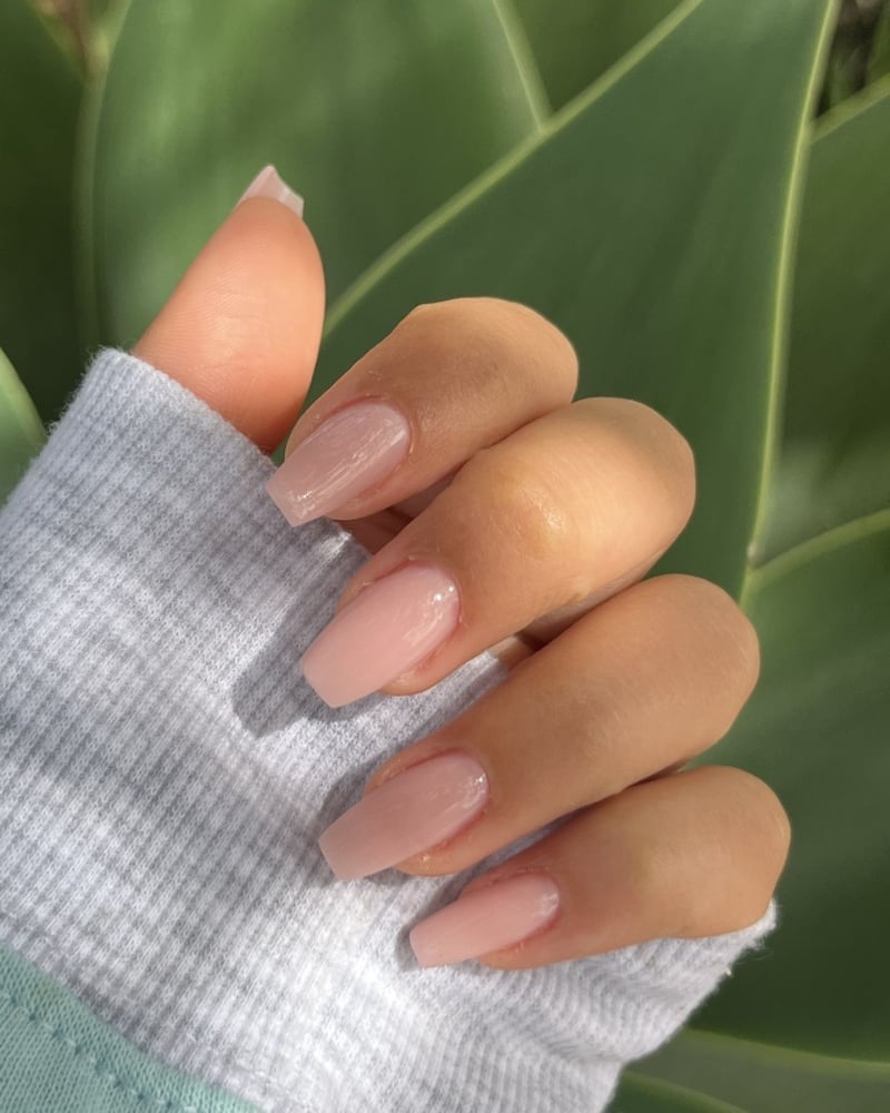 Sheer Nude Glossy Long Coffin Nails Sheer Nude Glossy Long Coffin Nails — Classy Nails