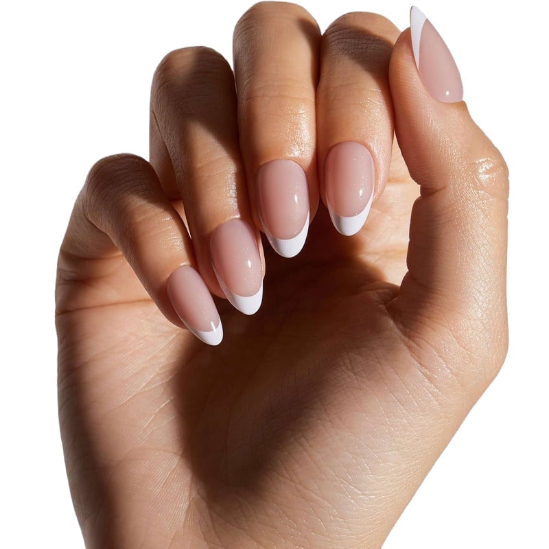Crisp White French Tip Extra Short Almond Crisp White French Tip Extra Short Almond — Classy Short Nails