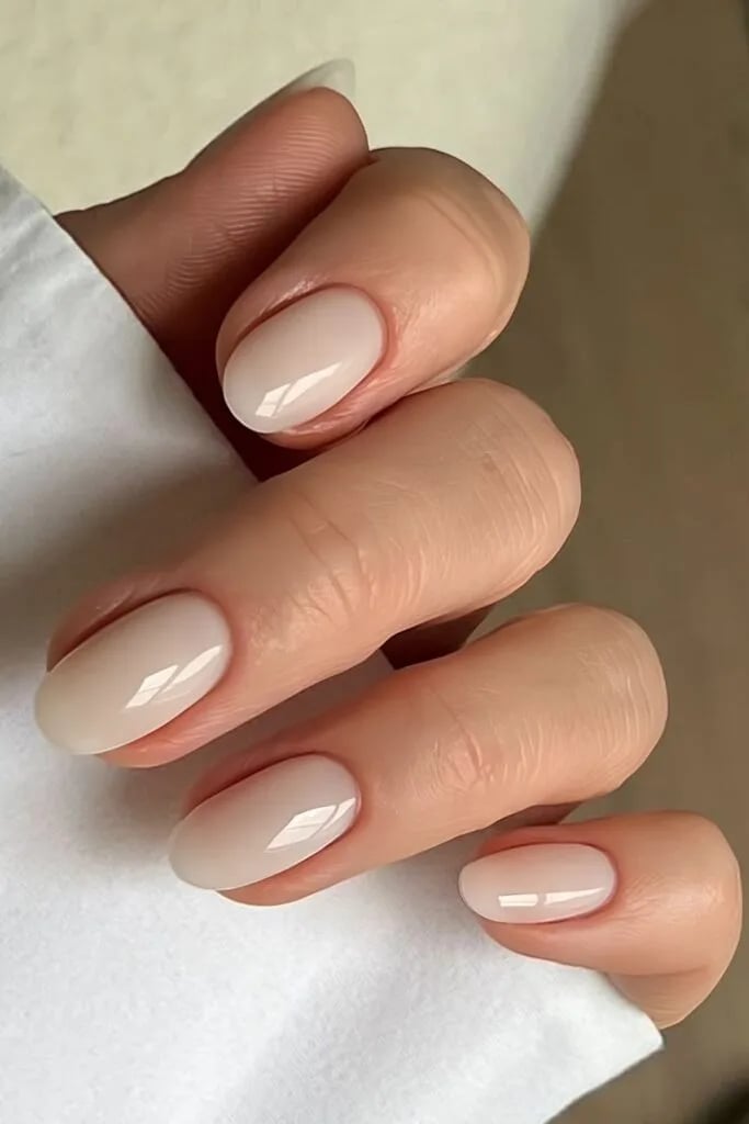 Opaque Pale Pink Glossy Short Square Nails Opaque Pale Pink Glossy Short Square Nails — Clean Girl Nails