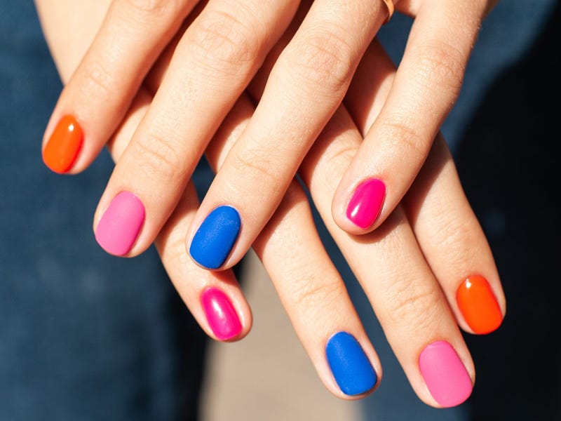 Short Oval Vibrant Matte Colors Short Oval Vibrant Matte Colors — Colorful Nails